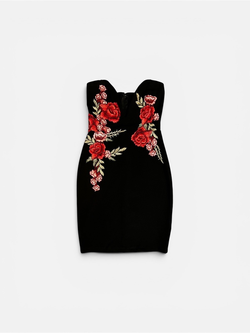 Windsor Black Strapless Bodycon Y2K Wedding Guest/Homecoming Dress
